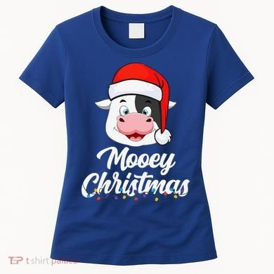 Cow Mooey Christmas Santa For Cow Lovers Women's T-Shirt