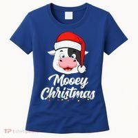 Cow Mooey Christmas Santa For Cow Lovers Women's T-Shirt thumb 0