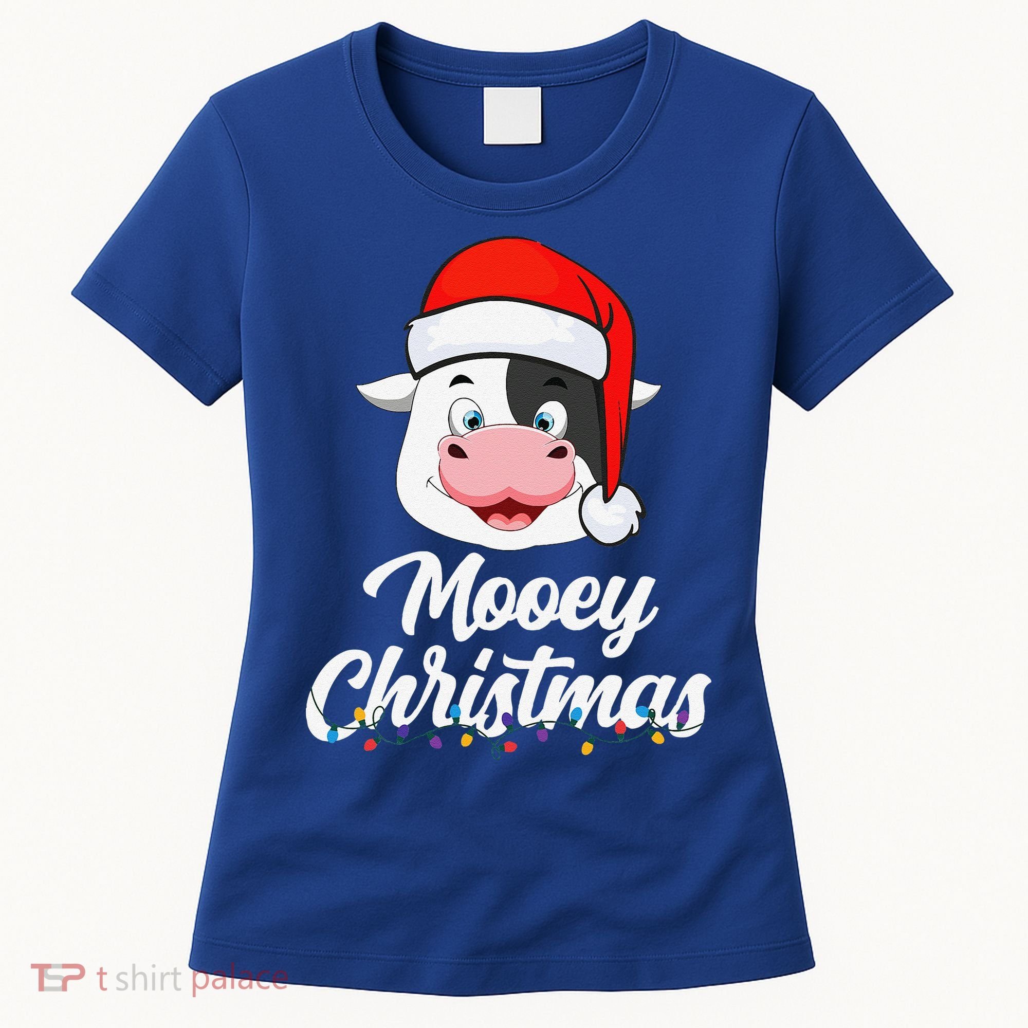 Cow Mooey Christmas Santa For Cow Lovers Women's T-Shirt