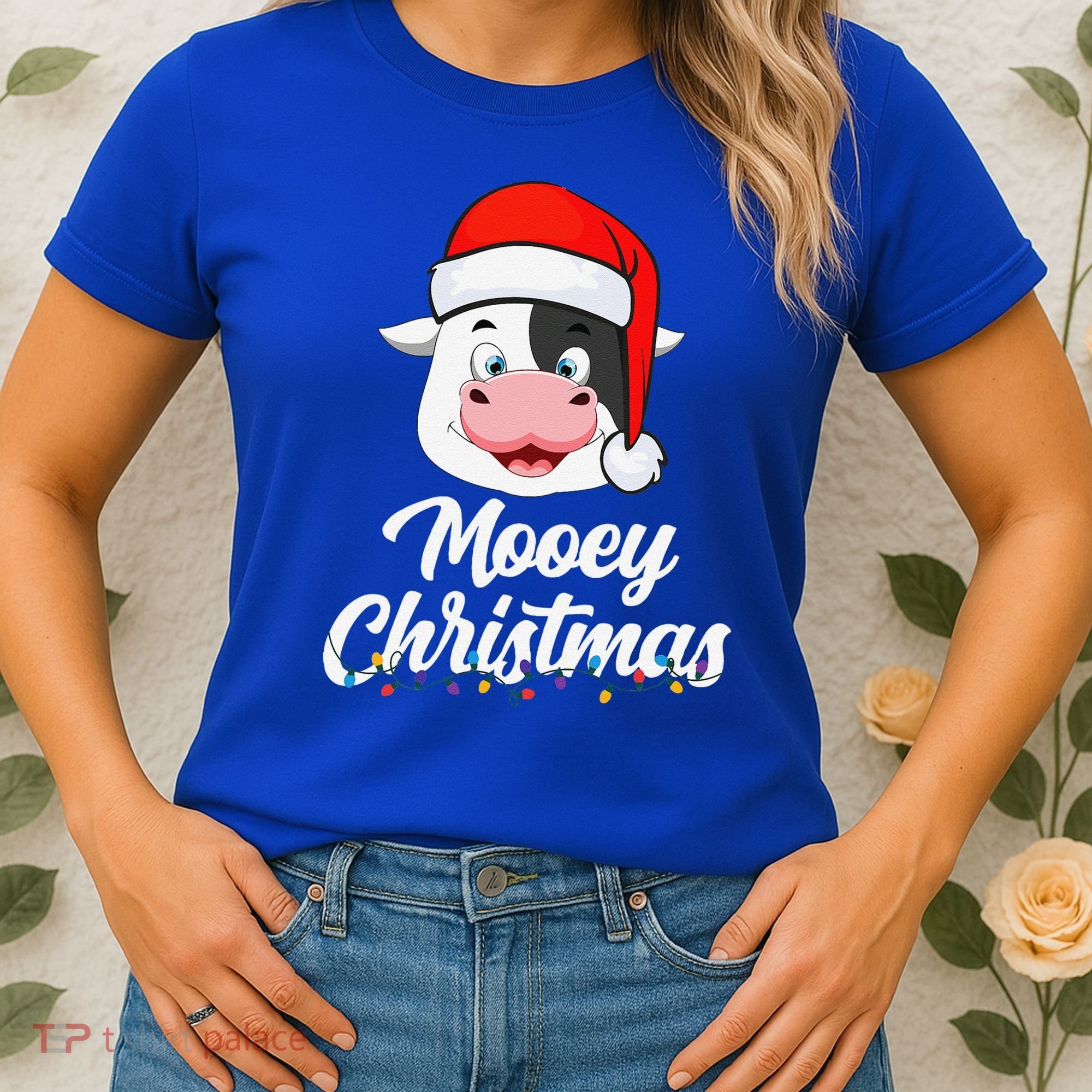 Cow Mooey Christmas Santa For Cow Lovers Women's T-Shirt