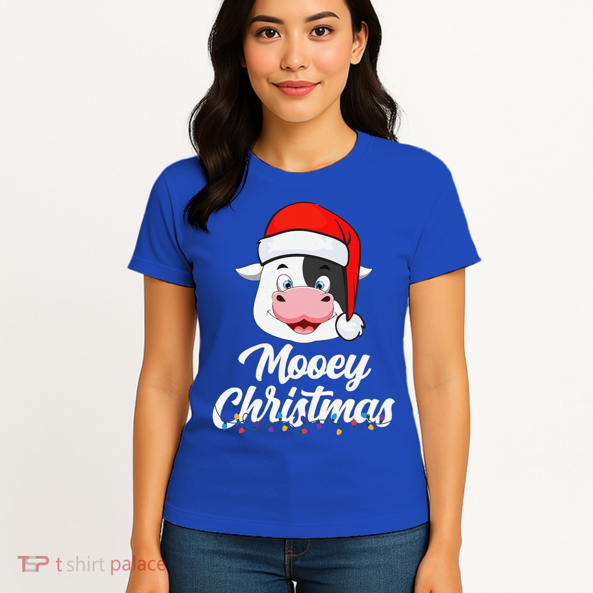 Cow Mooey Christmas Santa For Cow Lovers Women's T-Shirt