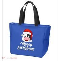Cow Mooey Christmas Santa For Cow Lovers Tote Bag thumb 3