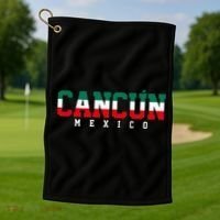 Cancun Mexico Golf Towel thumb 1