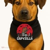 Capybara Monster Capyzilla Funny Capy Rodent Women USA-Made Doggie Bandana thumb 1