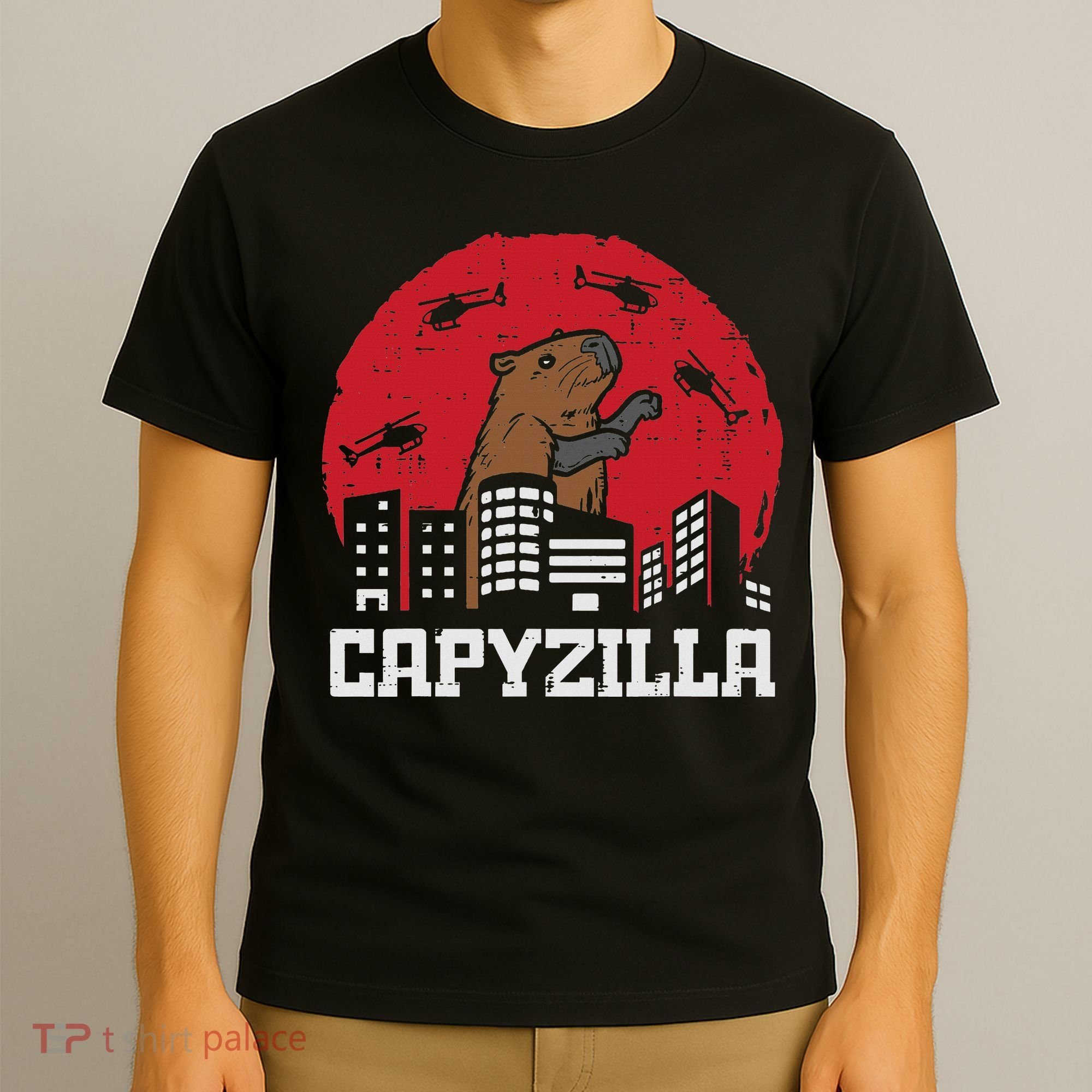 Capybara Monster Capyzilla Funny Capy Rodent Women T-Shirt