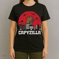 Capybara Monster Capyzilla Funny Capy Rodent Women T-Shirt thumb 4