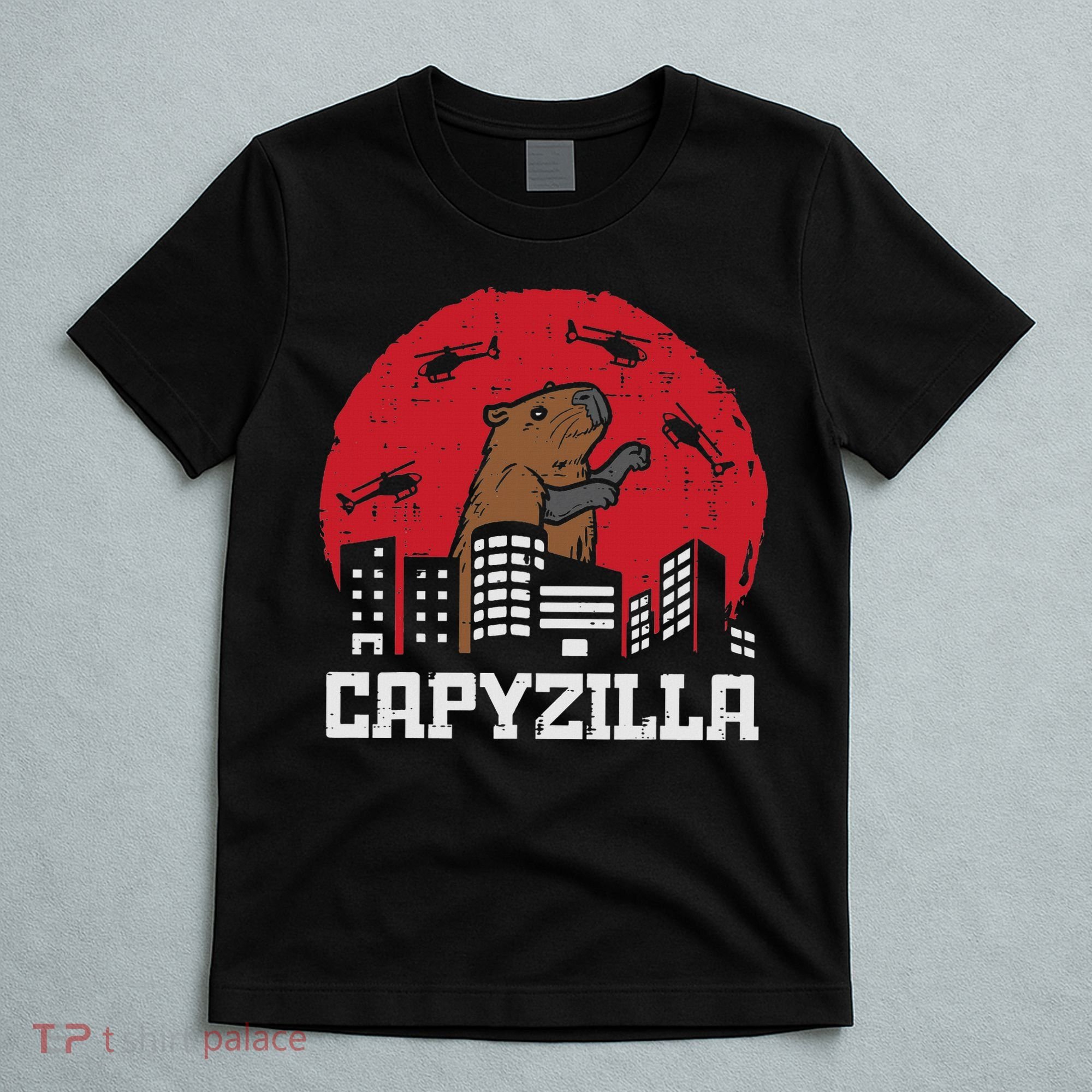 Capybara Monster Capyzilla Funny Capy Rodent Women T-Shirt