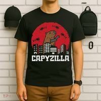Capybara Monster Capyzilla Funny Capy Rodent Women T-Shirt thumb 6