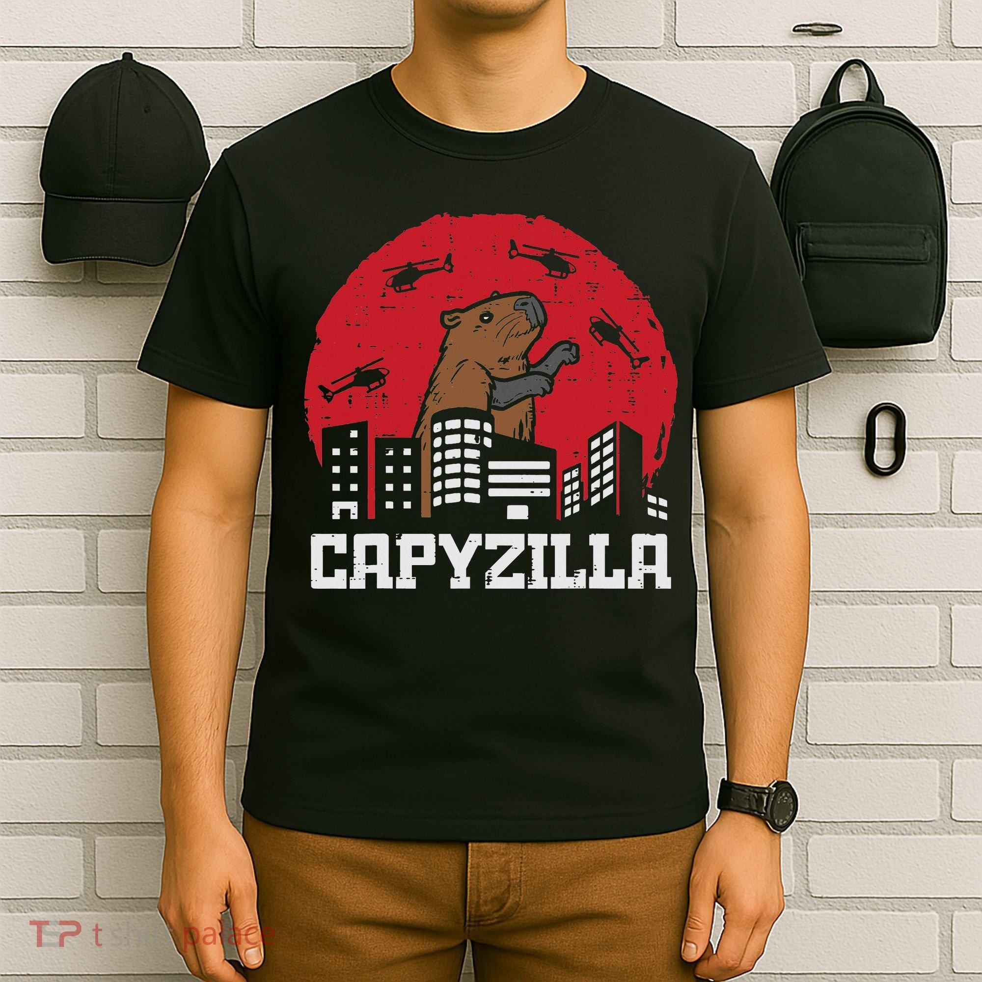 Capybara Monster Capyzilla Funny Capy Rodent Women T-Shirt