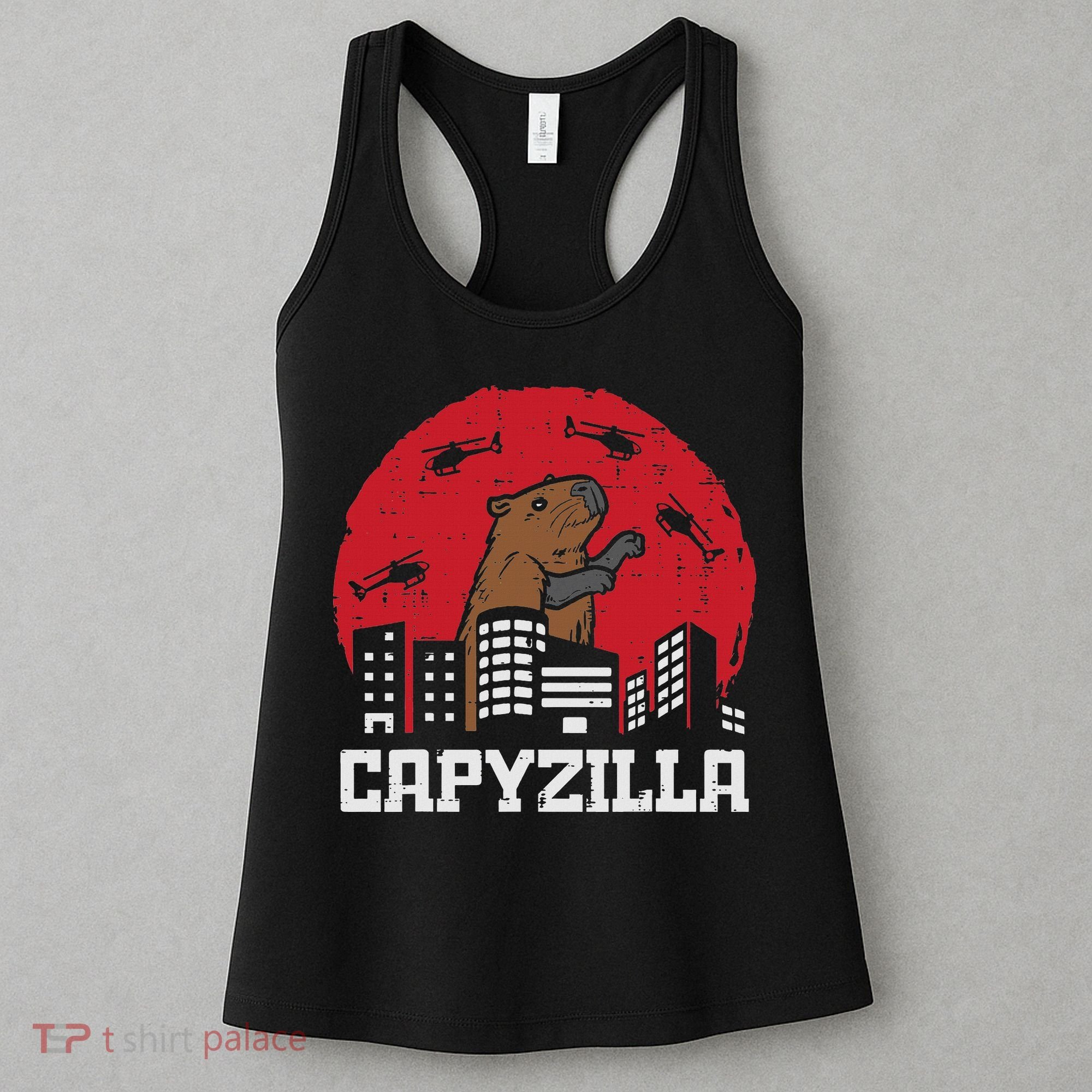 Capybara Monster Capyzilla Funny Capy Rodent Women Women's Tank Top
