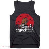 Capybara Monster Capyzilla Funny Capy Rodent Women Tank Top thumb 0