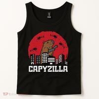 Capybara Monster Capyzilla Funny Capy Rodent Women Tank Top thumb 2