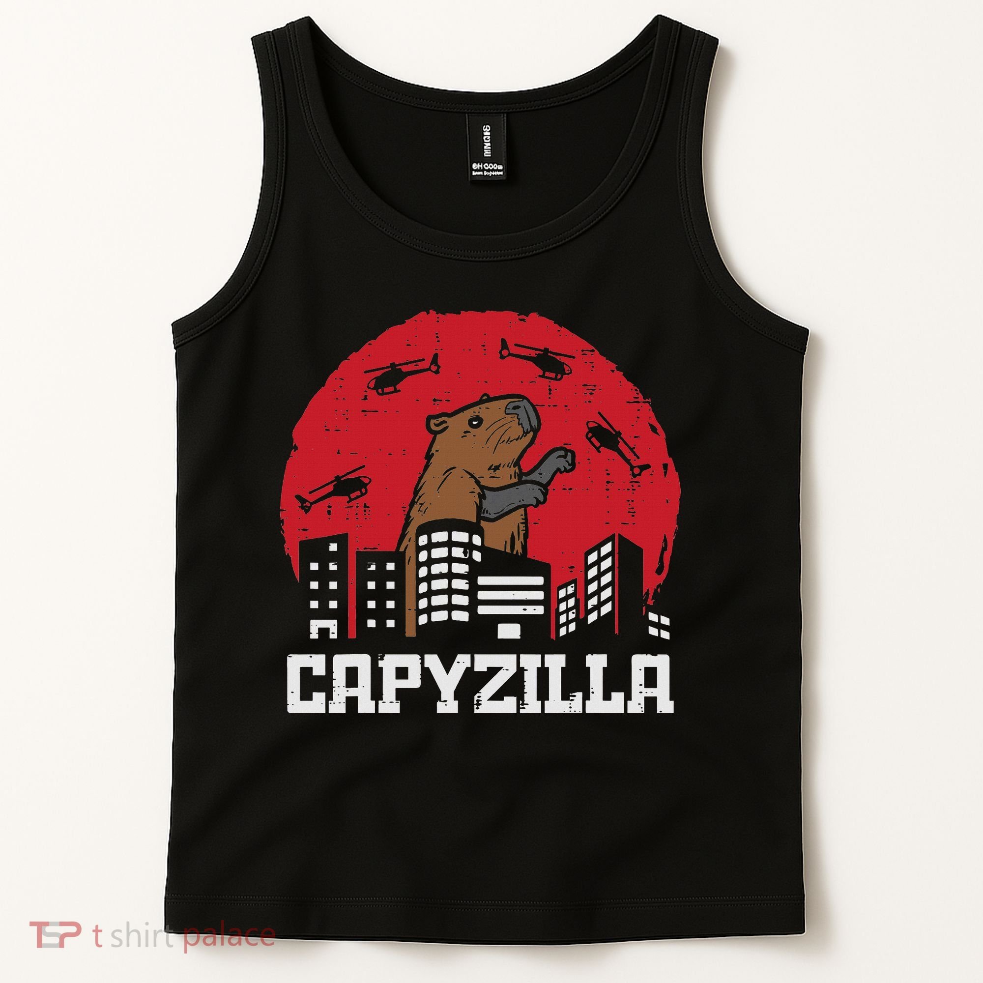 Capybara Monster Capyzilla Funny Capy Rodent Women Tank Top