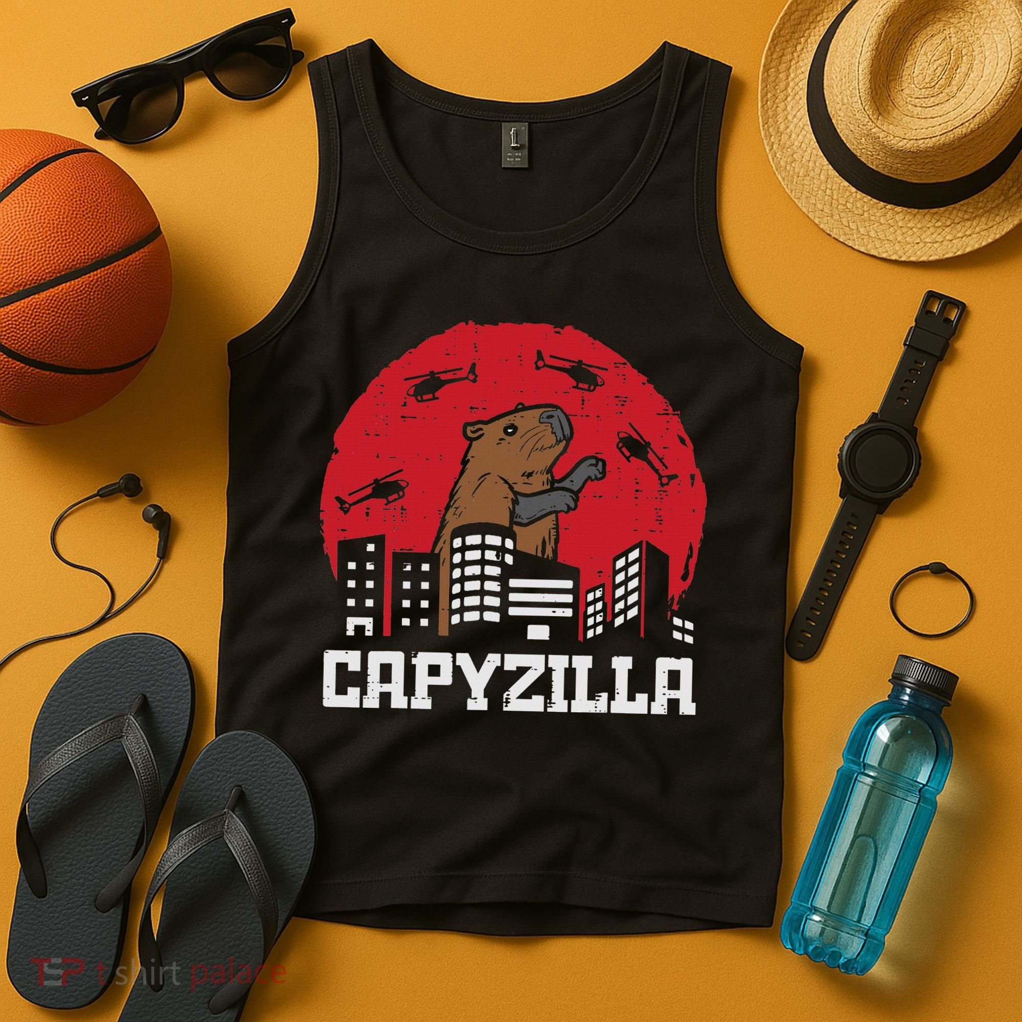 Capybara Monster Capyzilla Funny Capy Rodent Women Tank Top
