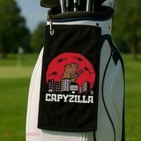 Capybara Monster Capyzilla Funny Capy Rodent Women Golf Towel thumb 2