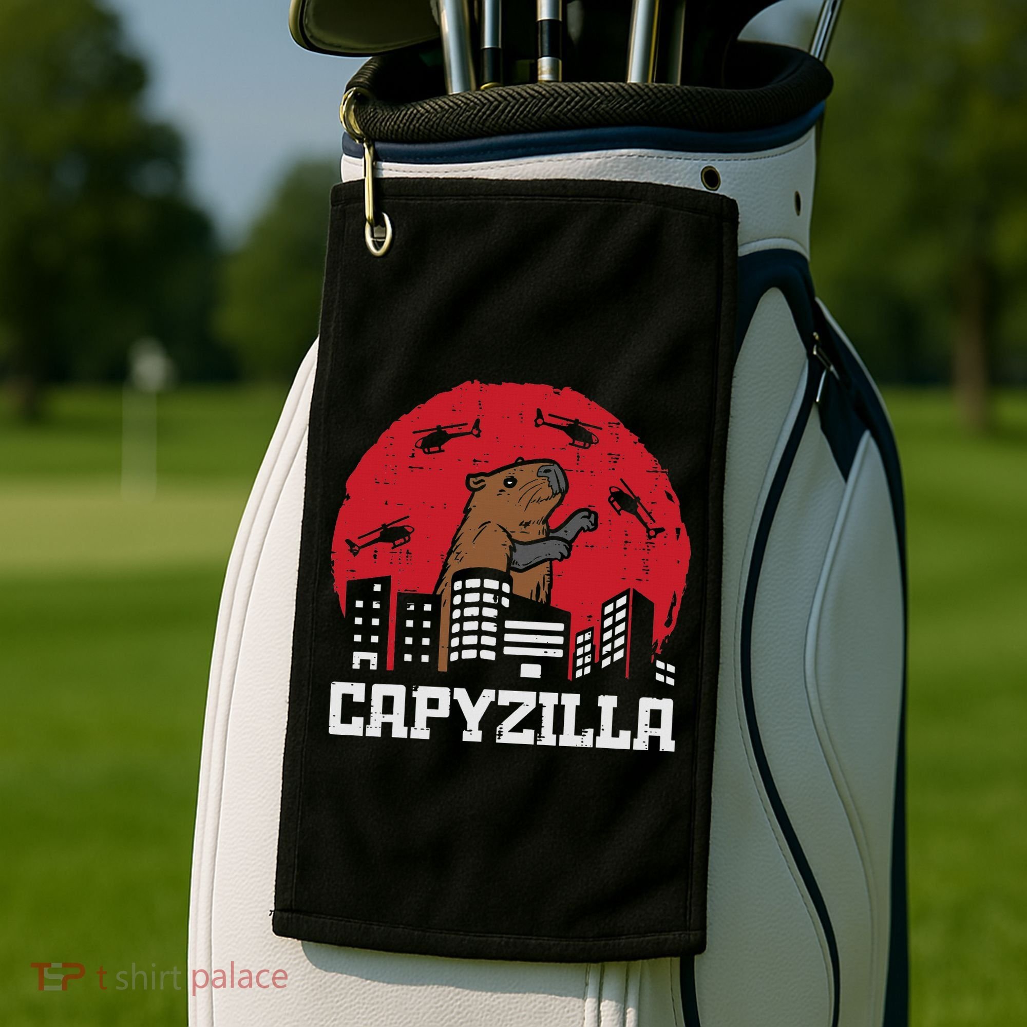 Capybara Monster Capyzilla Funny Capy Rodent Women Golf Towel