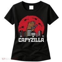 Capybara Monster Capyzilla Funny Capy Rodent Women Women's T-Shirt thumb 0