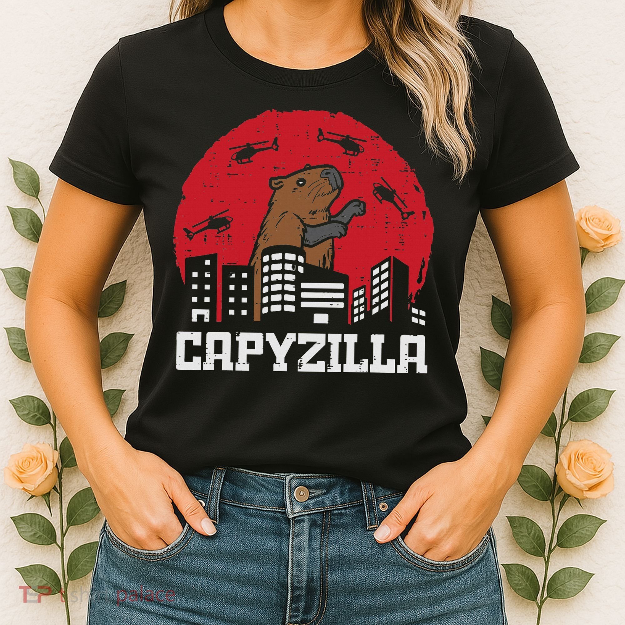 Capybara Monster Capyzilla Funny Capy Rodent Women Women's T-Shirt