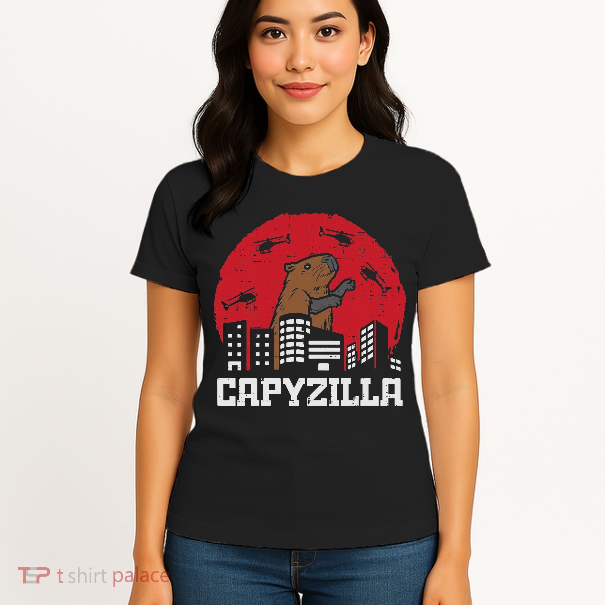 Capybara Monster Capyzilla Funny Capy Rodent Women Women's T-Shirt