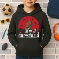 Capybara Monster Capyzilla Funny Capy Rodent Women Kids Hoodie thumb 2