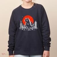 Catzilla Monster Cat Memes Retro Japan Kawaii Kaiju Women's Sweatshirt thumb 0