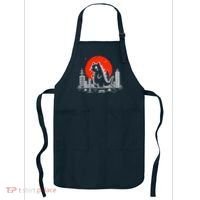 Catzilla Monster Cat Memes Retro Japan Kawaii Kaiju Apron thumb 0