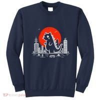Catzilla Monster Cat Memes Retro Japan Kawaii Kaiju Sweatshirt thumb 0