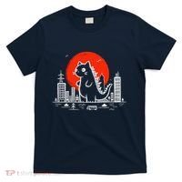 Catzilla Monster Cat Memes Retro Japan Kawaii Kaiju T-Shirt thumb 0