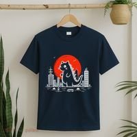 Catzilla Monster Cat Memes Retro Japan Kawaii Kaiju T-Shirt thumb 2