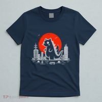 Catzilla Monster Cat Memes Retro Japan Kawaii Kaiju T-Shirt thumb 5