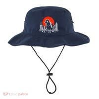 Catzilla Monster Cat Memes Retro Japan Kawaii Kaiju Bucket Hat thumb 0