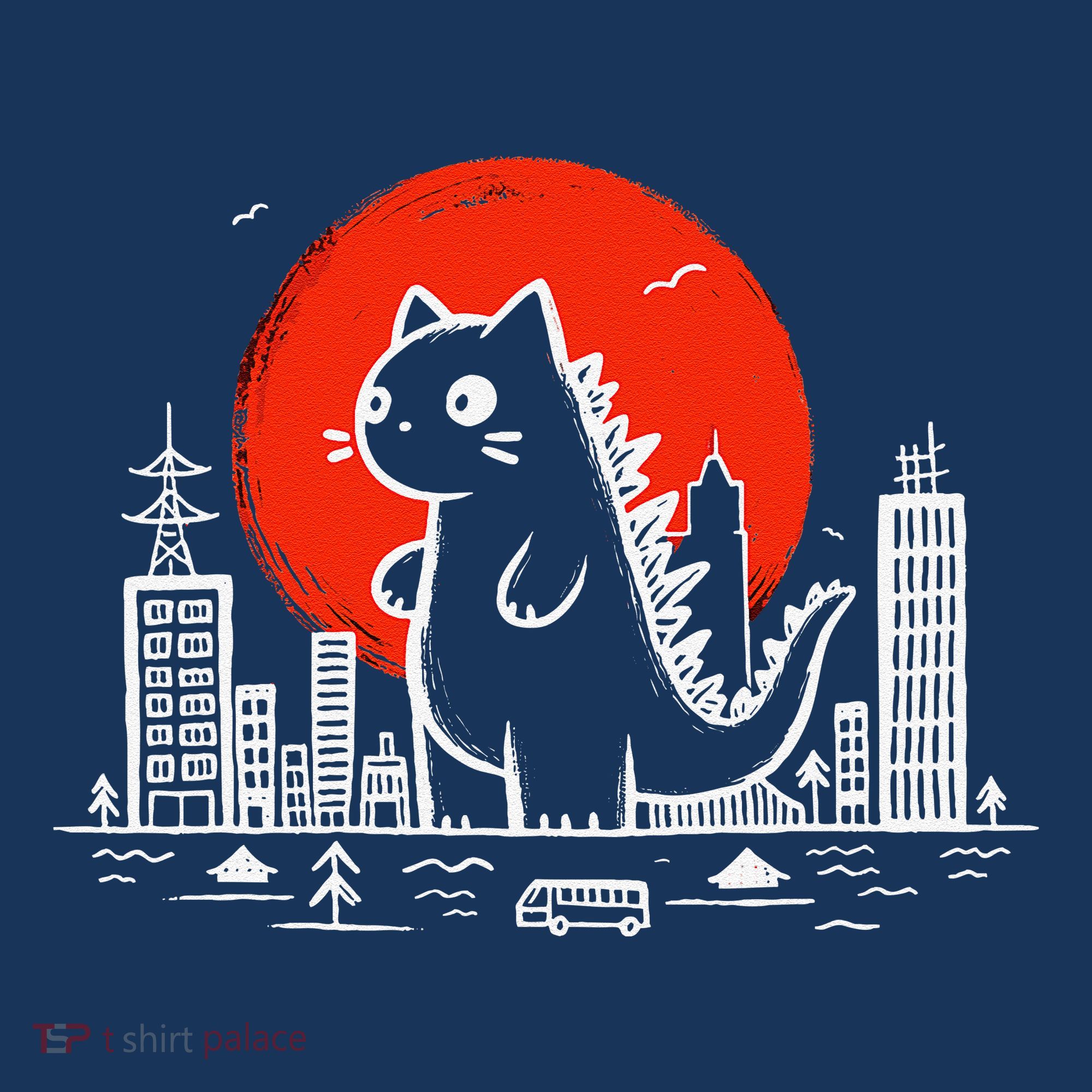 Catzilla Monster Cat Memes Retro Japan Kawaii Kaiju Women's Hoodie