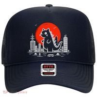 Catzilla Monster Cat Memes Retro Japan Kawaii Kaiju Hat thumb 0