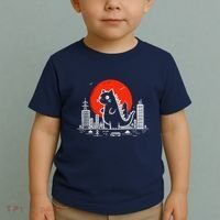 Catzilla Monster Cat Memes Retro Japan Kawaii Kaiju Toddler T-Shirt thumb 2