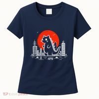 Catzilla Monster Cat Memes Retro Japan Kawaii Kaiju Women's T-Shirt thumb 0