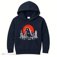 Catzilla Monster Cat Memes Retro Japan Kawaii Kaiju Kids Hoodie thumb 0