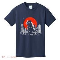 Catzilla Monster Cat Memes Retro Japan Kawaii Kaiju Kids T-Shirt thumb 0