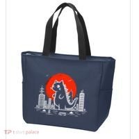 Catzilla Monster Cat Memes Retro Japan Kawaii Kaiju Tote Bag thumb 3