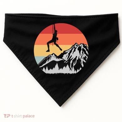 Climbing Mountain Climber Hiking Climb Funny Gift USA-Made Doggie Bandana