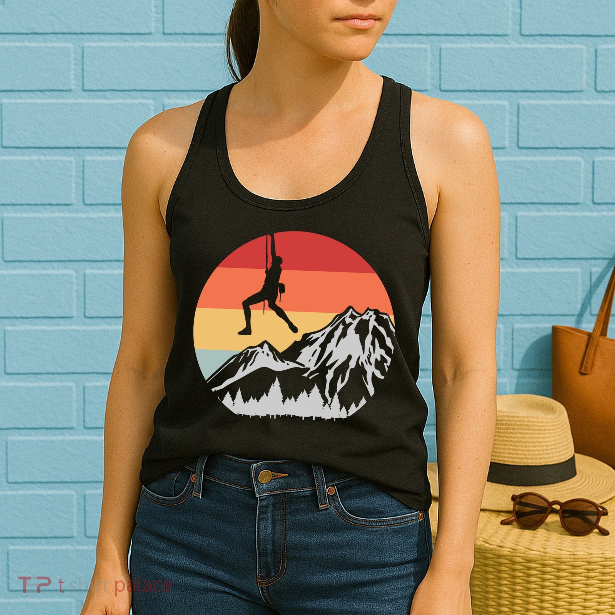 Climbing Mountain Climber Hiking Climb Funny Gift Women's Tank Top