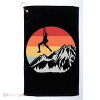 Climbing Mountain Climber Hiking Climb Funny Gift Golf Towel thumb 0