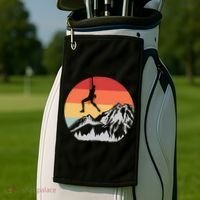Climbing Mountain Climber Hiking Climb Funny Gift Golf Towel thumb 2