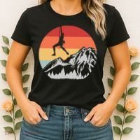 Climbing Mountain Climber Hiking Climb Funny Gift Women's T-Shirt thumb 2