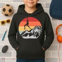 Climbing Mountain Climber Hiking Climb Funny Gift Kids Hoodie thumb 2