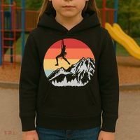 Climbing Mountain Climber Hiking Climb Funny Gift Kids Hoodie thumb 3
