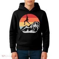 Climbing Mountain Climber Hiking Climb Funny Gift Kids Hoodie thumb 4
