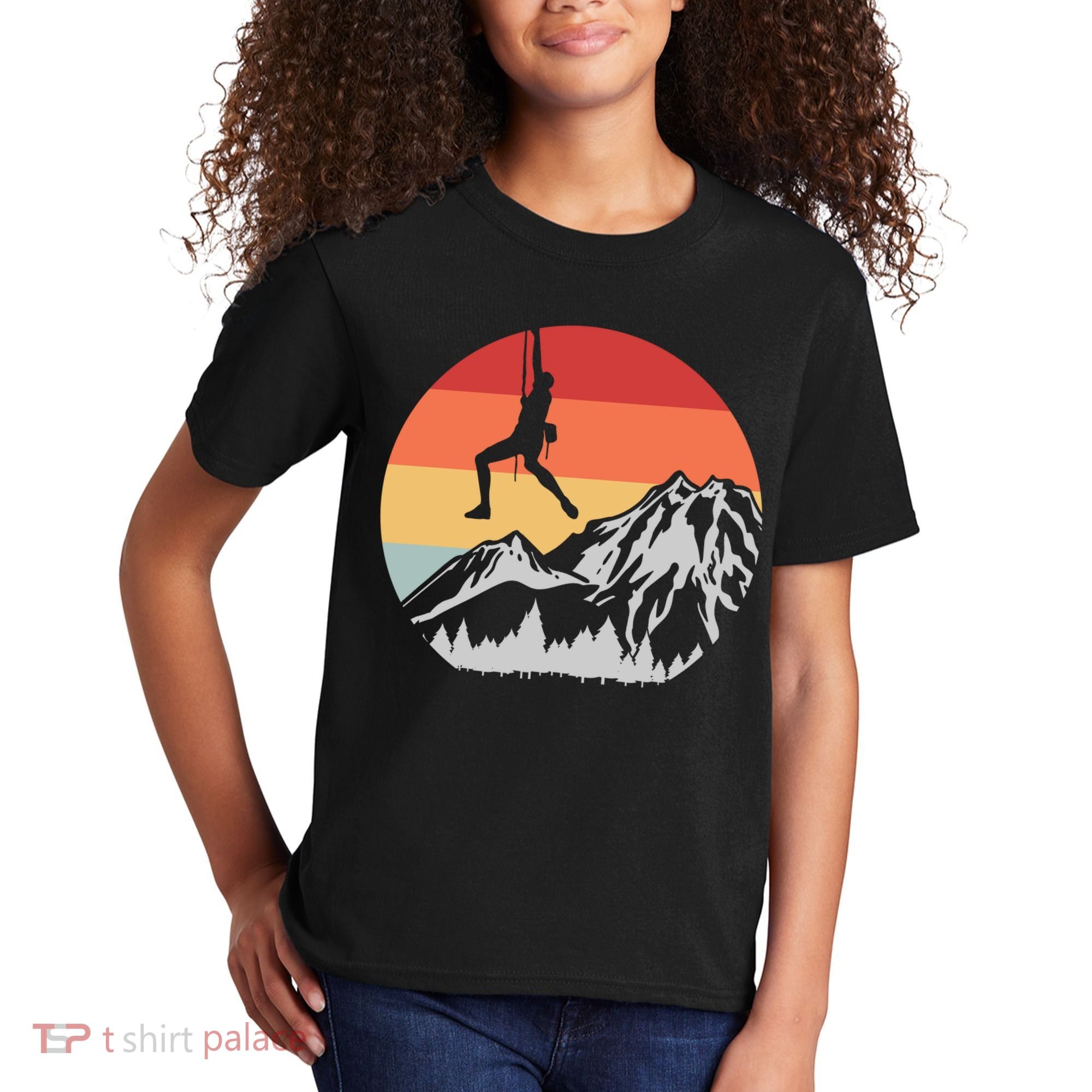 Climbing Mountain Climber Hiking Climb Funny Gift Kids T-Shirt
