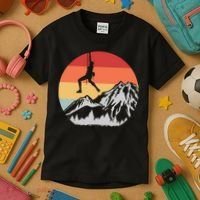 Climbing Mountain Climber Hiking Climb Funny Gift Kids T-Shirt thumb 3