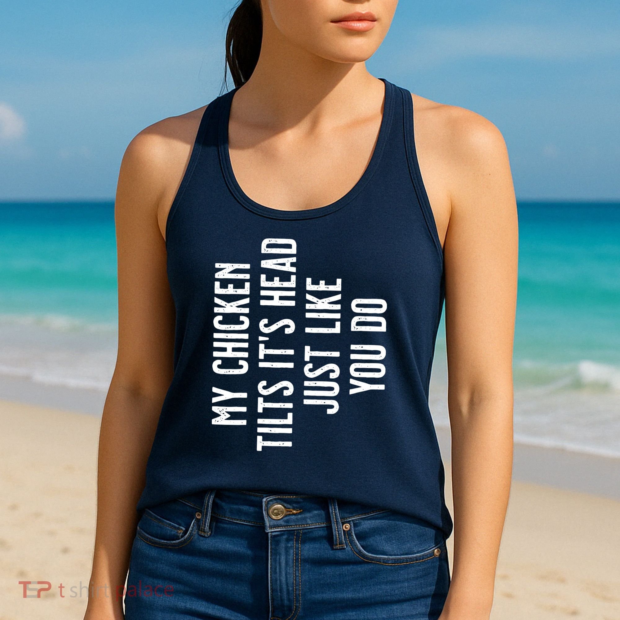 Chicken My Chicken Tilts Its Head Women's Tank Top