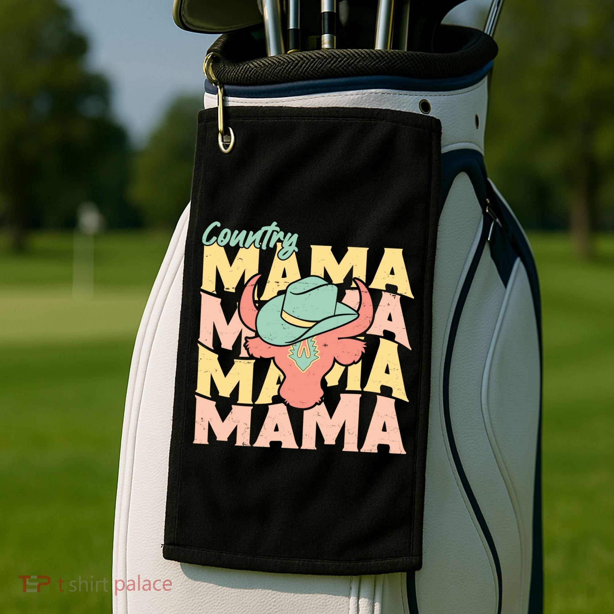 Country Mama Cowgirl Cute Mom Gift Golf Towel